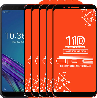 Qyist Edge To Edge Tempered Glass for Asus Zenfone Max Pro M1(Pack of 5)