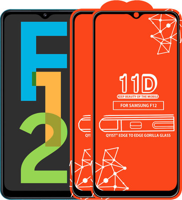 Qyist Edge To Edge Tempered Glass for Samsung Galaxy F12(Pack of 2)