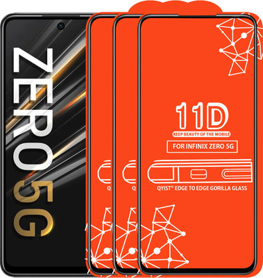 Qyist Edge To Edge Tempered Glass for Infinix Zero 5G(Pack of 3)