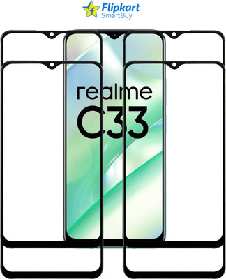 Flipkart SmartBuy Edge To Edge Tempered Glass for REALME C33(Pack of 4)
