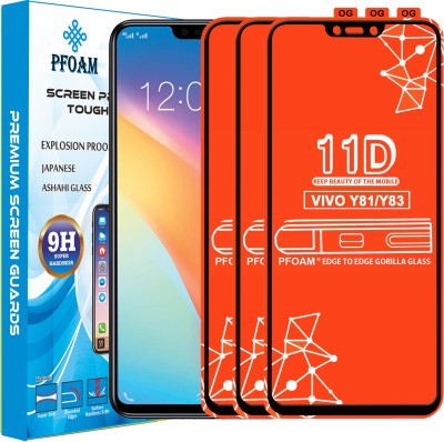 PFOAM Edge To Edge Tempered Glass for Vivo Y81(Pack of 3)