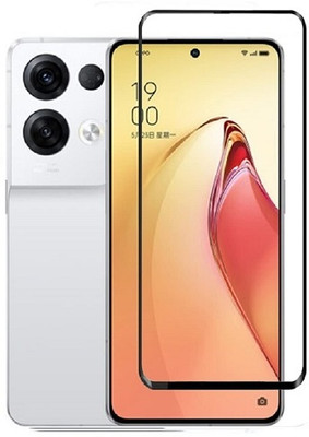 NIMMIKA ENTERPRISES Edge To Edge Tempered Glass for Oppo Reno 8 Pro 5G(Edge-to-Edge Coverage | 9H Hardness Protection | High-Definition Clarity | Bubble-Free Installation | Shatter-Resistant Technology | Oleophobic Coating | Case-Friendly Design)(Pack of 1)