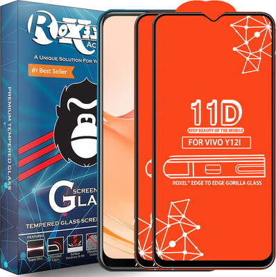 Roxel Edge To Edge Tempered Glass for Vivo Y12I(Pack of 2)