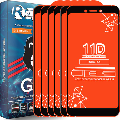 Roxel Edge To Edge Tempered Glass for Mi Redmi 5A(Pack of 6)