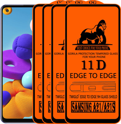 TWIGLO Edge To Edge Tempered Glass for SAMSUNG A21S(Pack of 4)