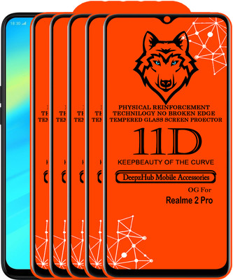 DeepzHub Edge To Edge Tempered Glass for Realme 2 Pro(Pack of 5)