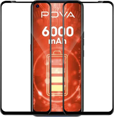 Cover Alive Edge To Edge Tempered Glass for Tecno Pova, Tecno Pova 4, Tecno Camon 16(Pack of 2)