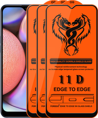 Forego Edge To Edge Tempered Glass for Samsung Galaxy A10s(Pack of 3)