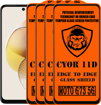 CYOR Edge To Edge Tempered Glass for MOTO G73 5G(Pack of 4)