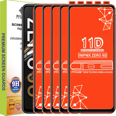 PFOAM Edge To Edge Tempered Glass for INFINIX ZERO 5G(Pack of 5)