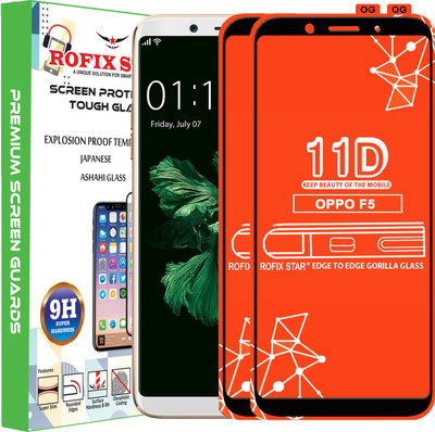 Rofix star Edge To Edge Tempered Glass for Oppo F5(Pack of 2)