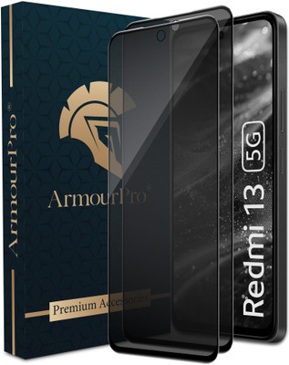 ArmourPro Edge To Edge Tempered Glass for Redmi 13 5G, Redmi 13(Pack of 2)