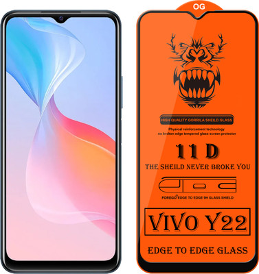 Forego Edge To Edge Tempered Glass for Vivo Y22(Pack of 1)