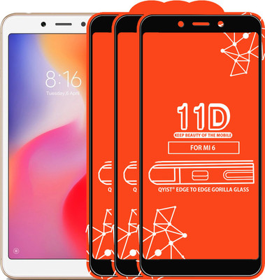Qyist Edge To Edge Tempered Glass for Mi Redmi 6(Pack of 3)