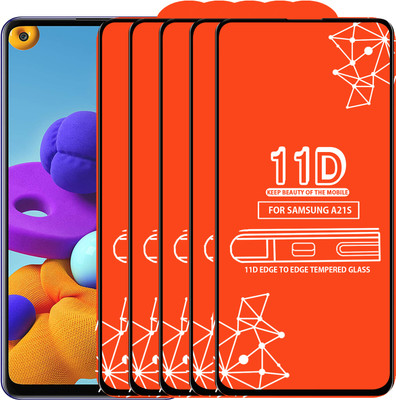 Roxel Edge To Edge Tempered Glass for Samsung Galaxy A21S(Pack of 5)