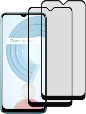 spaziogold Edge To Edge Tempered Glass for Realme C25(Pack of 2)