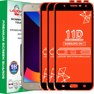 Laxdom Edge To Edge Tempered Glass for Samsung Galaxy On7(Pack of 3)