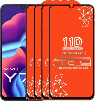 Roxel Edge To Edge Tempered Glass for Vivo Y73(Pack of 4)