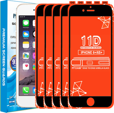 PFOAM Edge To Edge Tempered Glass for Apple iPhone 6 Plus(Pack of 5)