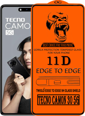 TWIGLO Edge To Edge Tempered Glass for TECNO CAMON 30 5G(Pack of 1)