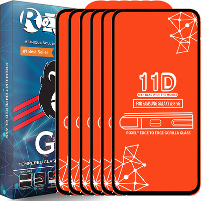 Roxel Edge To Edge Tempered Glass for Samsung Galaxy A35 5G(Pack of 6)