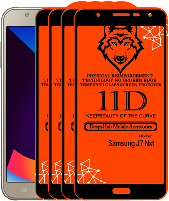 DeepzHub Edge To Edge Tempered Glass for Samsung Galaxy J7 Nxt(Pack of 4)