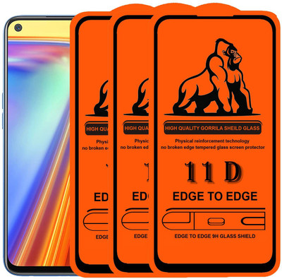 1DOLLAR Edge To Edge Tempered Glass for Realme 7 Pro -11D (Packof 3)(Pack of 3)