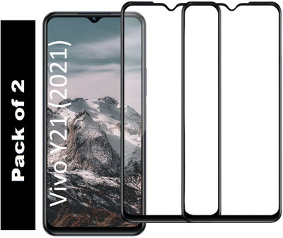 MobiCraft Zone Edge To Edge Tempered Glass for Vivo Y21 2021(Pack of 2)