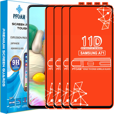 PFOAM Edge To Edge Tempered Glass for SAMSUNG GALAXY A71(Pack of 4)