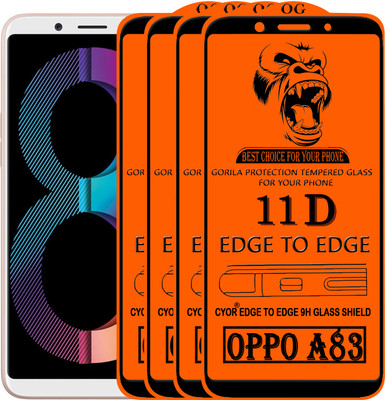 CYOR Edge To Edge Tempered Glass for Oppo A83(Pack of 4)
