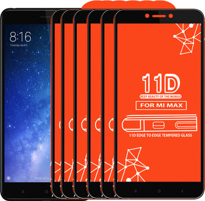 Qyist Edge To Edge Tempered Glass for Mi Max(Pack of 6)