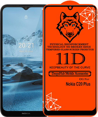 DeepzHub Edge To Edge Tempered Glass for Nokia C20 Plus(Pack of 1)