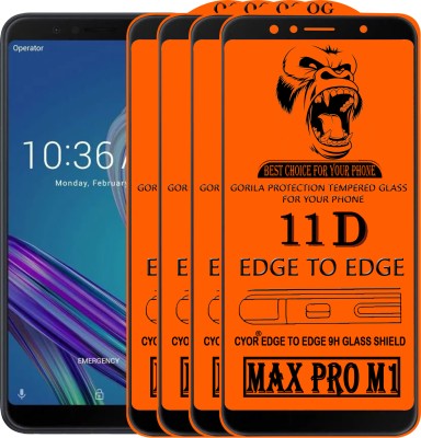 CYOR Edge To Edge Tempered Glass for Asus Zenfone Max Pro M1(Pack of 4)