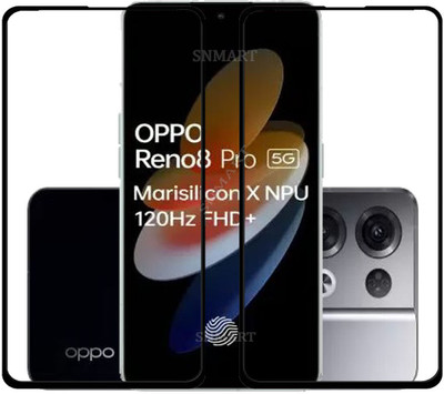 SNMART Edge To Edge Tempered Glass for OPPO Reno8 Pro 5G(Pack of 2)
