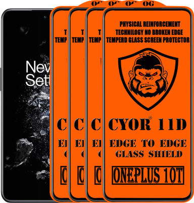 CYOR Edge To Edge Tempered Glass for ONEPLUS 10T(Pack of 4)