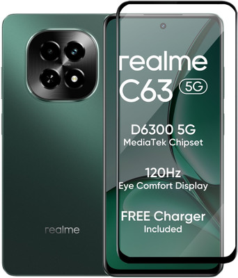 MAAMAJISAMOBILE Edge To Edge Tempered Glass for realme C63 5G(Pack of 1)
