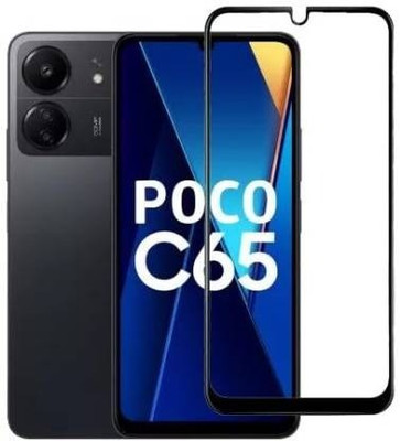AKSHUD Edge To Edge Tempered Glass for POCO C65, poco c65(Pack of 1)