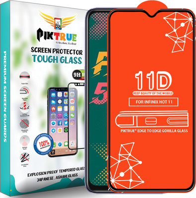 PikTrue Edge To Edge Tempered Glass for Infinix Hot 11(Pack of 1)