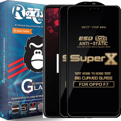 Roxel Edge To Edge Tempered Glass for OPPO F7(Pack of 2)
