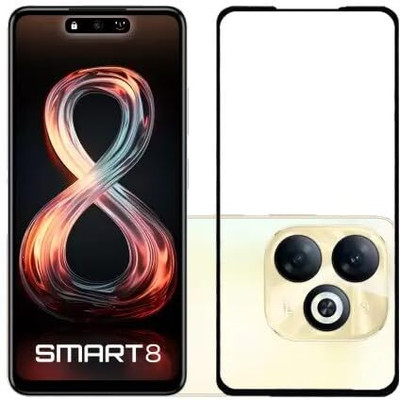 AKSHUD Edge To Edge Tempered Glass for Infinix SMART 8 HD(Pack of 1)