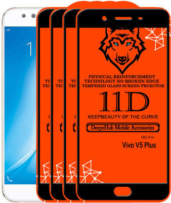 DeepzHub Edge To Edge Tempered Glass for Vivo V5 Plus(Pack of 4)