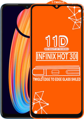 TWIGLO Edge To Edge Tempered Glass for INFINIX HOT 30I(Pack of 1)