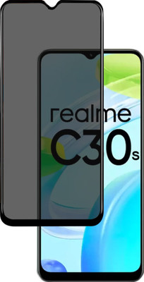HUPSHY Edge To Edge Tempered Glass for realme C30s(Pack of 1)
