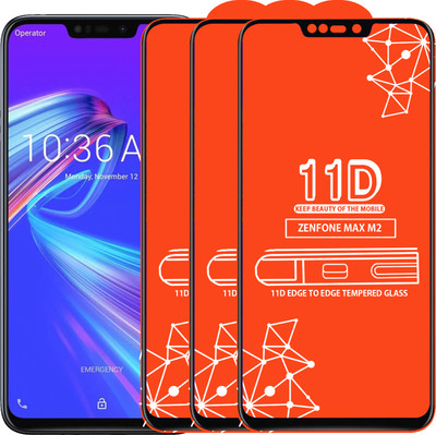 Qyist Edge To Edge Tempered Glass for Asus Zenfone Max M2(Pack of 3)