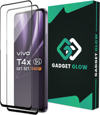 Gadget Glow Edge To Edge Tempered Glass for Vivo T4x 5G, Vivo T4x(Pack of 2)