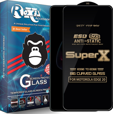 Roxel Edge To Edge Tempered Glass for MOTOROLA EDGE 20(Pack of 1)