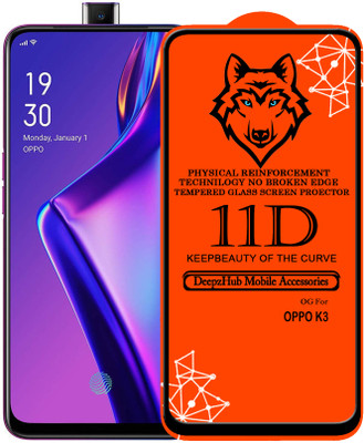 DeepzHub Edge To Edge Tempered Glass for OPPO K3(Pack of 1)