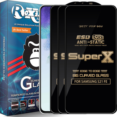 Roxel Edge To Edge Tempered Glass for SAMSUNG S21 FE(Pack of 3)