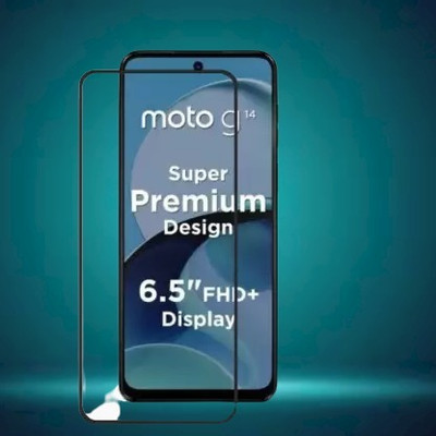 vmt stock Edge To Edge Tempered Glass for MOTOROLA g14, Moto G14, Motorola G14, Motorola Moto G14(Pack of 1)