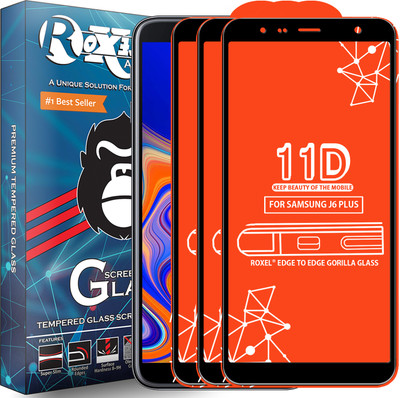 Roxel Edge To Edge Tempered Glass for Samsung Galaxy J6 Plus(Pack of 3)